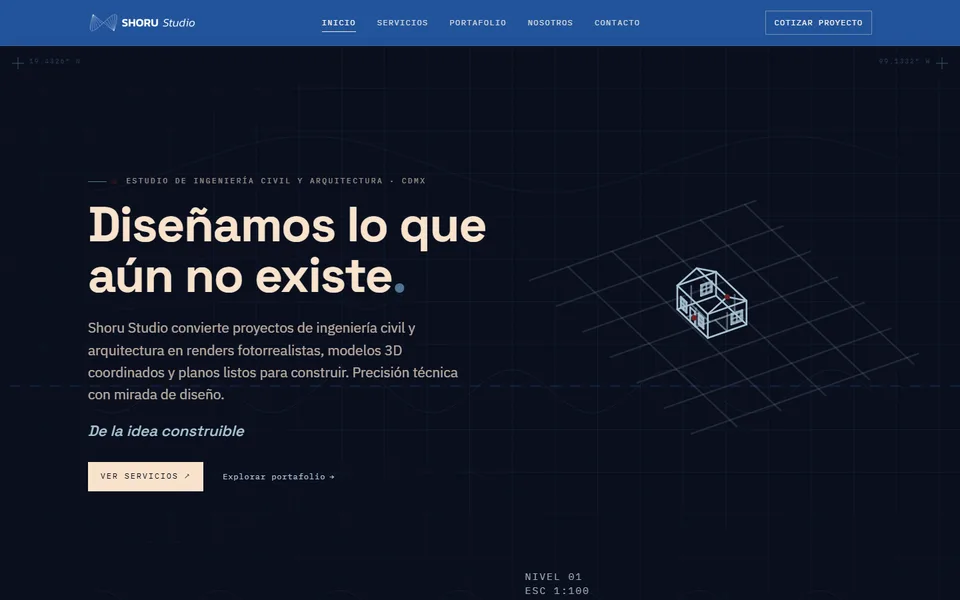 Portada del sitio de Shoru Studio